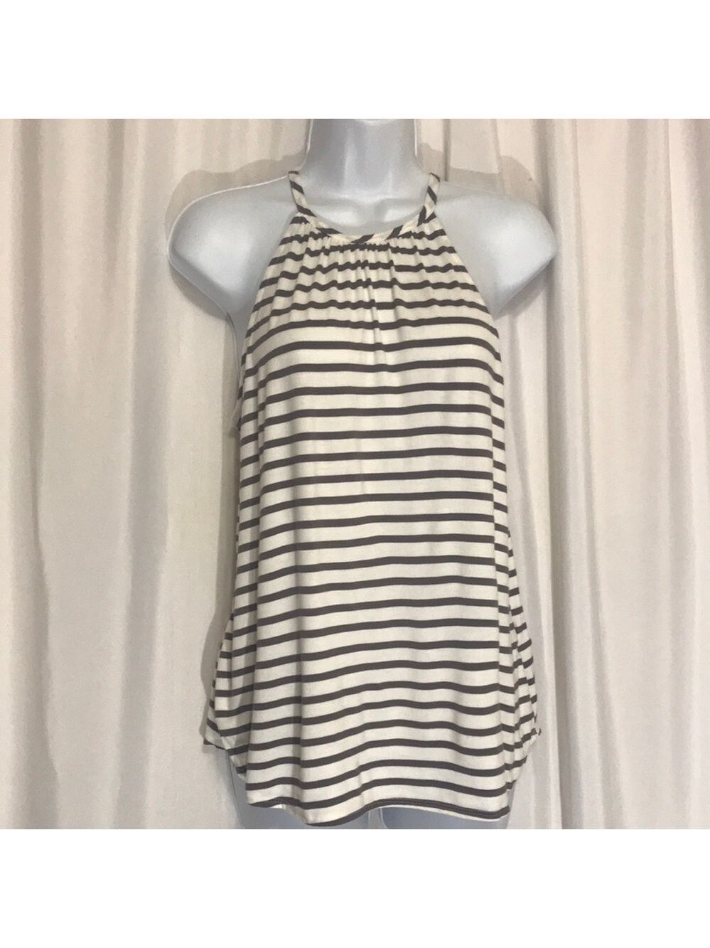 Green Envelope Striped Tank Top Sz Small